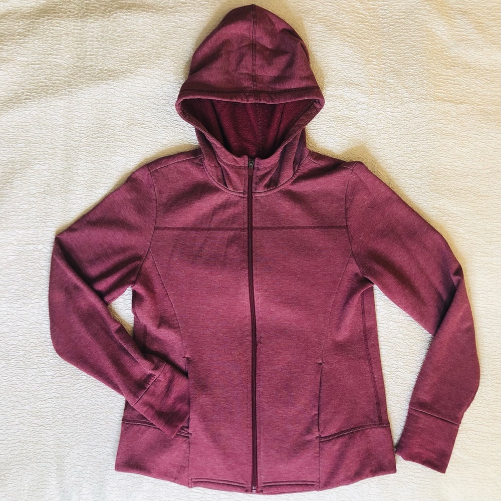 Y2K Zip Up Fleece Hoodie with Thumb Holes.
